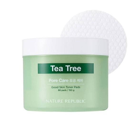 Nature Republic Good Skin Teatree Ampoule Toner Pad 66ea