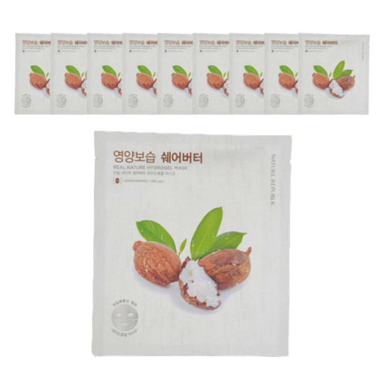 Nature Republic Real Nature Hydrogel Mask Shea Butter 10ea x 22g