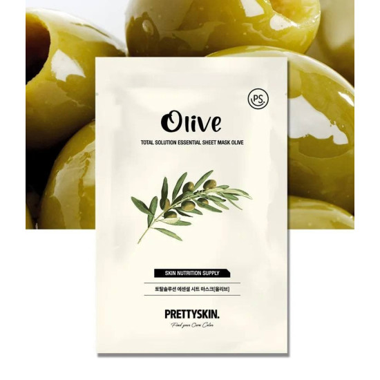 Pretty Skin Total Solution Essential Sheet Mask Olive 20ea x 23ml