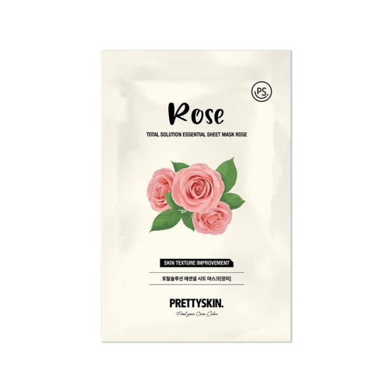 Pretty Skin Total Solution Essential Sheet Mask Rose 20ea x 23ml