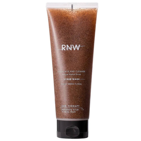 RNW Expoliate and Cleanse Natural Walnut Scrub Wash Fresh Green Floral 230ml 