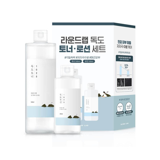 Round Lab 1025 Dokdo Toner 500ml + Lotion 200ml Set