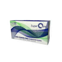 Super Care Latex Powder Free Examination Gloves S 100ea 