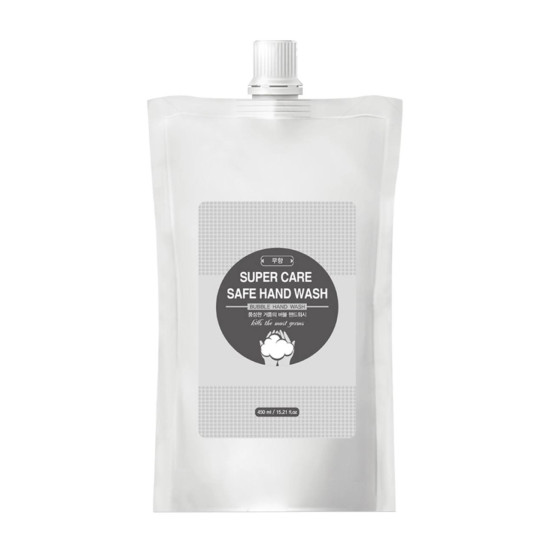 Super Care Safe Hand Fresh Bubble Hand Wash Unscented Refill 450ml