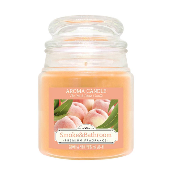 The Herb Shop Aroma Candle Smoke and Bathroom 480g