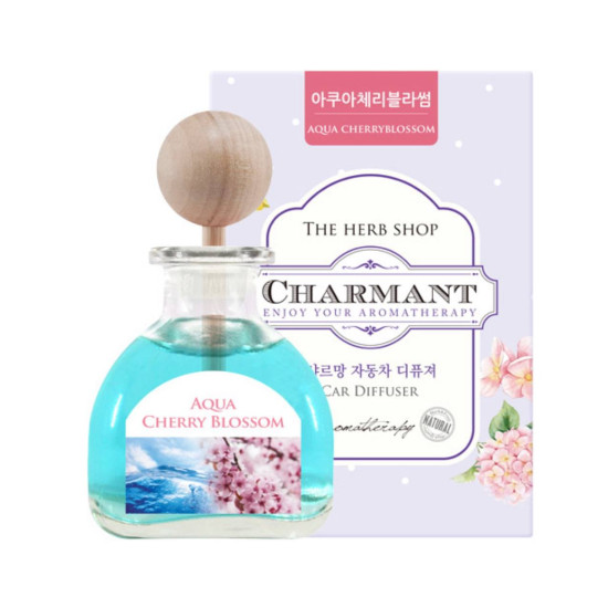 The Herb Shop Charmant Car Diffuser Aqua Cherry Blossom 50ml 