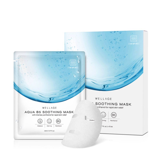 Wellage AQUA B5 Soothing Mask 5ea x 23ml