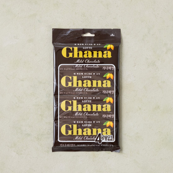 Lotte Ghana Mild Chocolate 136g