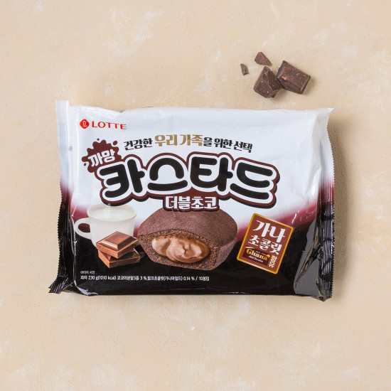 Lotte Kaman Custard Double Chocolate 230g