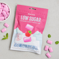 PEACOCK Raw Sugar Raspberry Mint Gum 105g