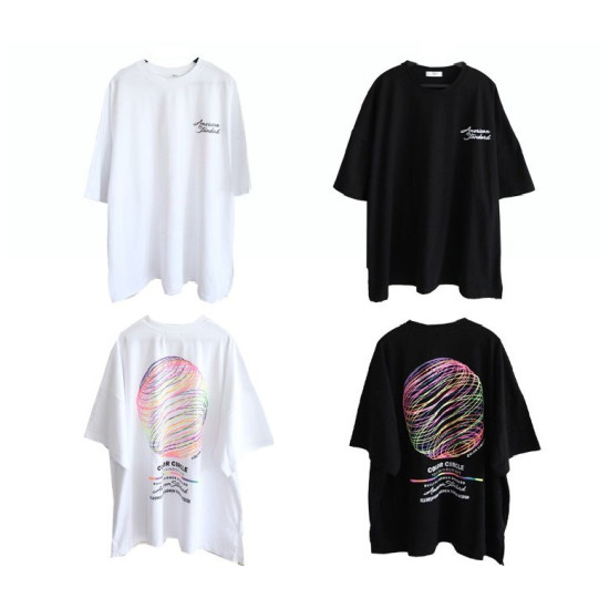 Short Sleeve Crew Neck Casual T-shirt (Free Size)