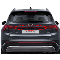 The New Santa Fe TM Tailgate Garnish / Trunk Garnish Lamp Hyundai Mobi...