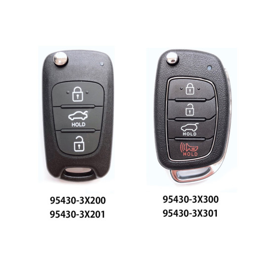 Avante MD Folding Key/Remote Control Key Hyundai Mobis Genuine Parts 954303X200/954303X201/954303X300/954303X301
