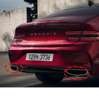 Genesis G80 RGE dual muffler tail trim/dual muffler tip/dual muffler t...