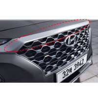 Santa Fe TM Dark Chrome/Matte Silver Chrome Grill Garnish/Eyebrow Garn...