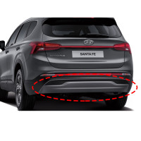 The New Santa Fe TM Rear Chrome Rear Bumper Skid / Rear Chrome Rear Sk...