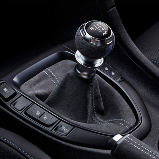 Veloster NN Performance Alcantara Dedicated Gear Knob / Gear Rod / Alcantara Gear Boots K9437AP010/K9437AP020 Hyundai Mobis Genuine

