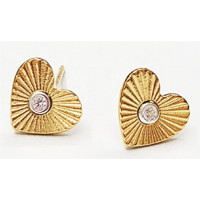 925 Silver Miel Heart Earrings
