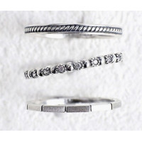 925 Silver Nodini Stack Ring Set
